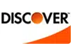 Discover card logo with orange circle and swoosh design on white background