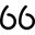 Large stylized number 66 in black text on white background